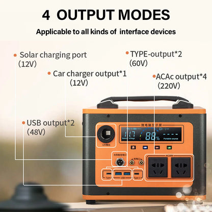 Portable Power Station 300/600/800/1000/1500/2500W Generator Storage Energy Power Bank For Camping Travel RV Home
