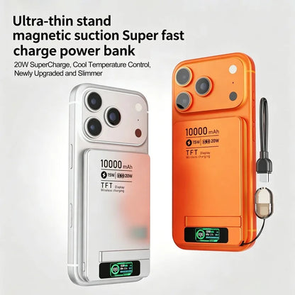 Wireless Magnetic Power Bank Travel Portable Fast Charging 5000mAh 10000mAh Capacity Digital Display For Phone Watch Earphones